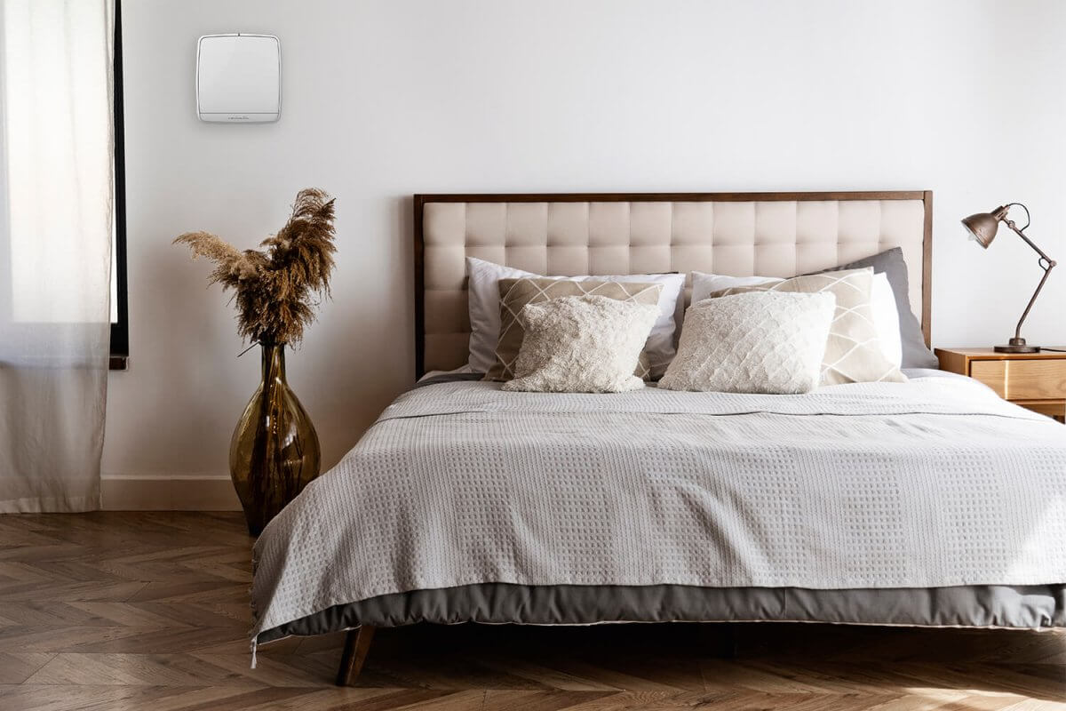 Ambientika Lüftungsanlage im Schlafzimmer